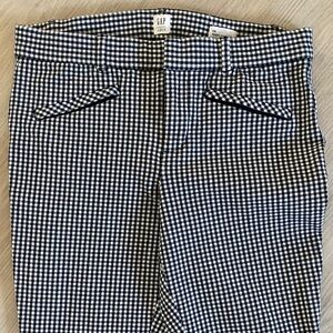 GAP Black and White Checkered Ankle Pants